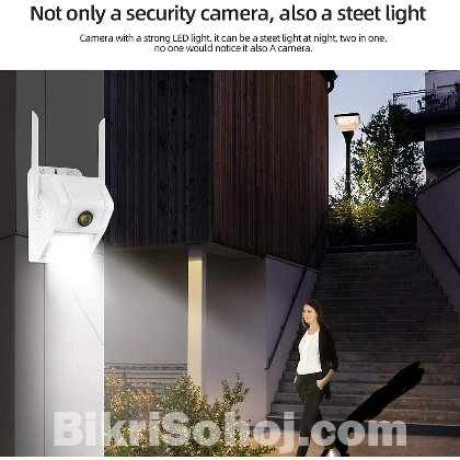 Wifi IP Camera Wall Lamp Security Outdoor Two Way Audio